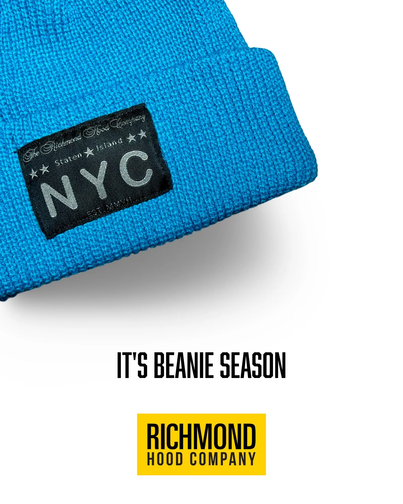 Callender NYC Fisherman Beanie - Aqua