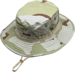 Camo Boonie Hat for Men Women, Military Tactical Wide Brim Bucket Hats, UPF50  Jungle Sun Hats for Fishing Hunting Safari