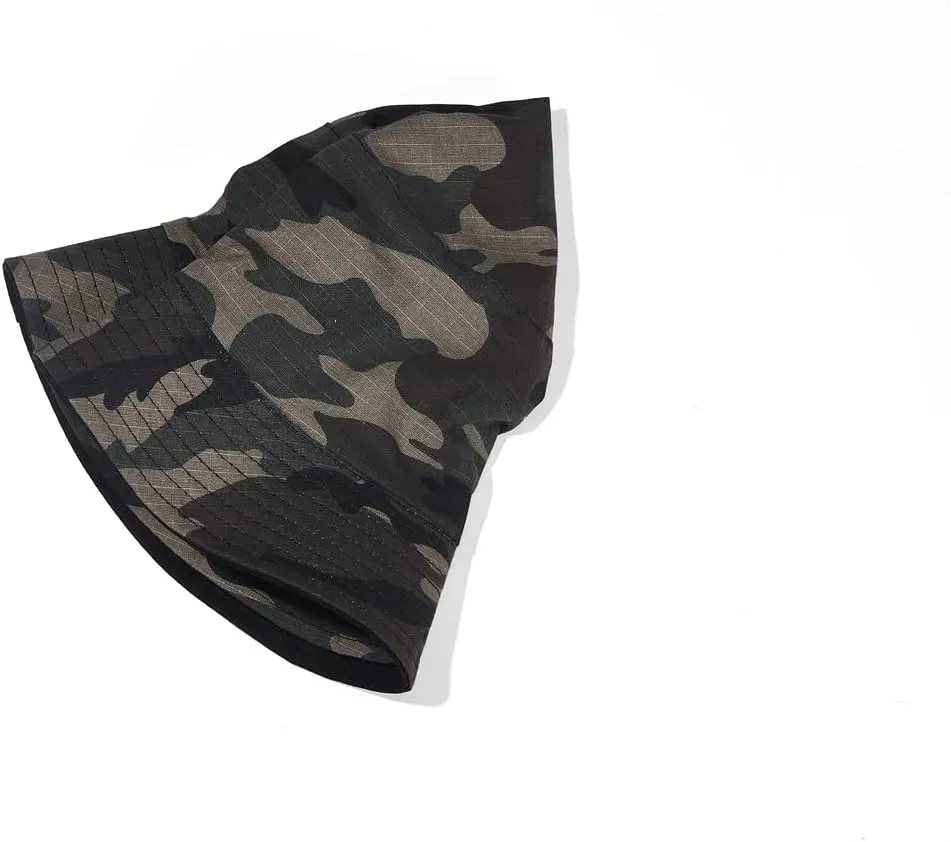 Camo Bucket Hat Wide Brim UV Protection Sun Hat Boonie Hats Fishing Hiking Safari Outdoor Hats for Men Women