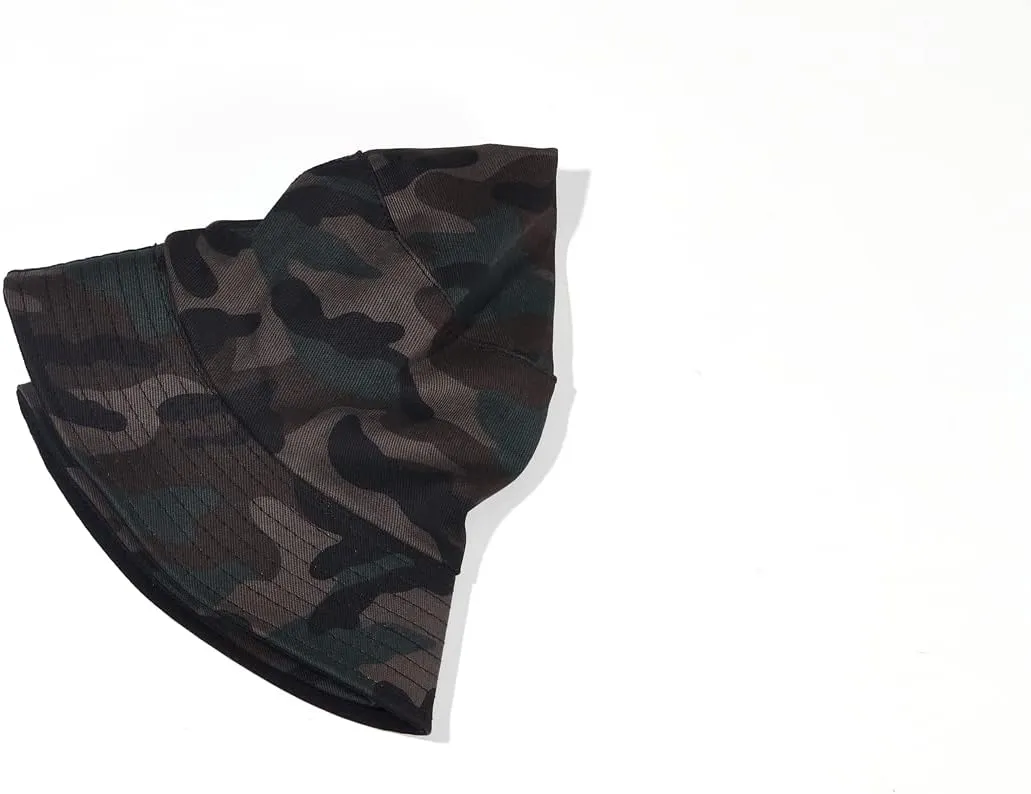 Camo Bucket Hat Wide Brim UV Protection Sun Hat Boonie Hats Fishing Hiking Safari Outdoor Hats for Men Women