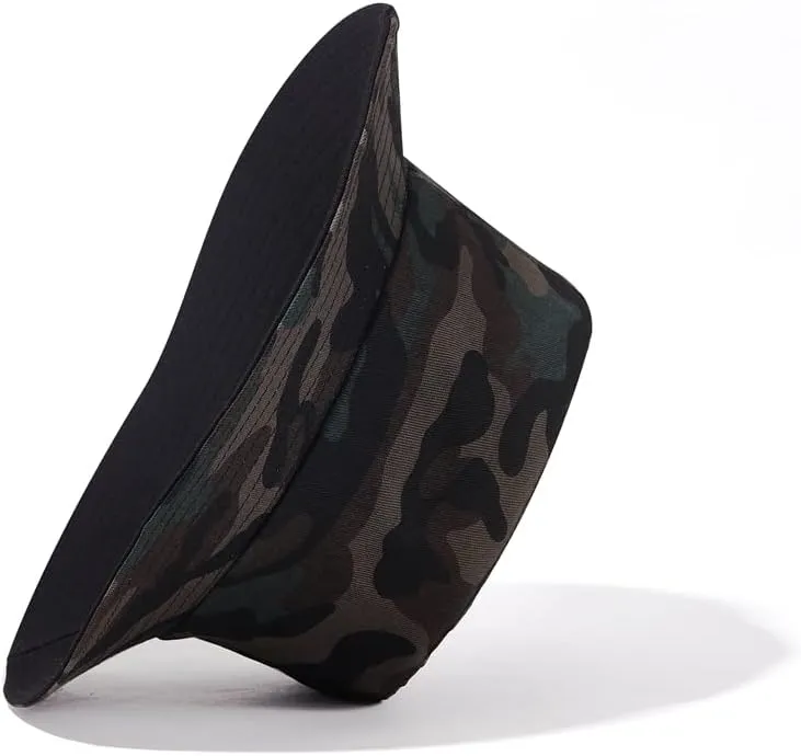 Camo Bucket Hat Wide Brim UV Protection Sun Hat Boonie Hats Fishing Hiking Safari Outdoor Hats for Men Women