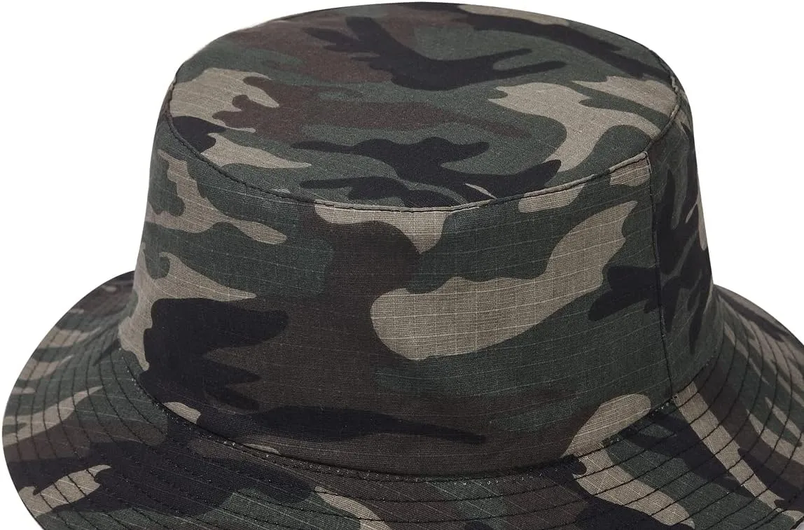 Camo Bucket Hat Wide Brim UV Protection Sun Hat Boonie Hats Fishing Hiking Safari Outdoor Hats for Men Women