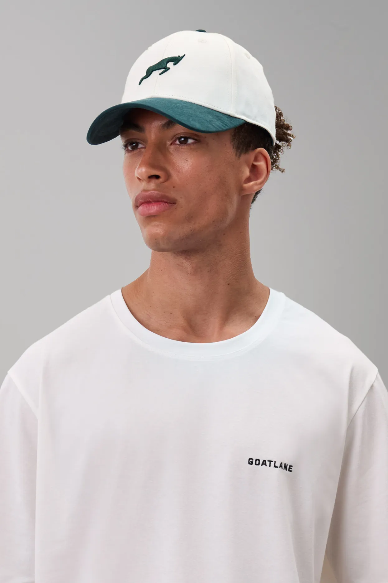 Canva Cream Green Golf Hat
