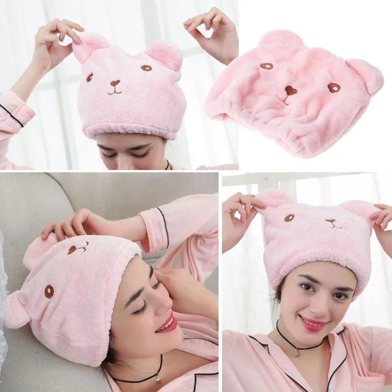 Cartoon Hair-Drying Cap For Women MY-346 WHITE