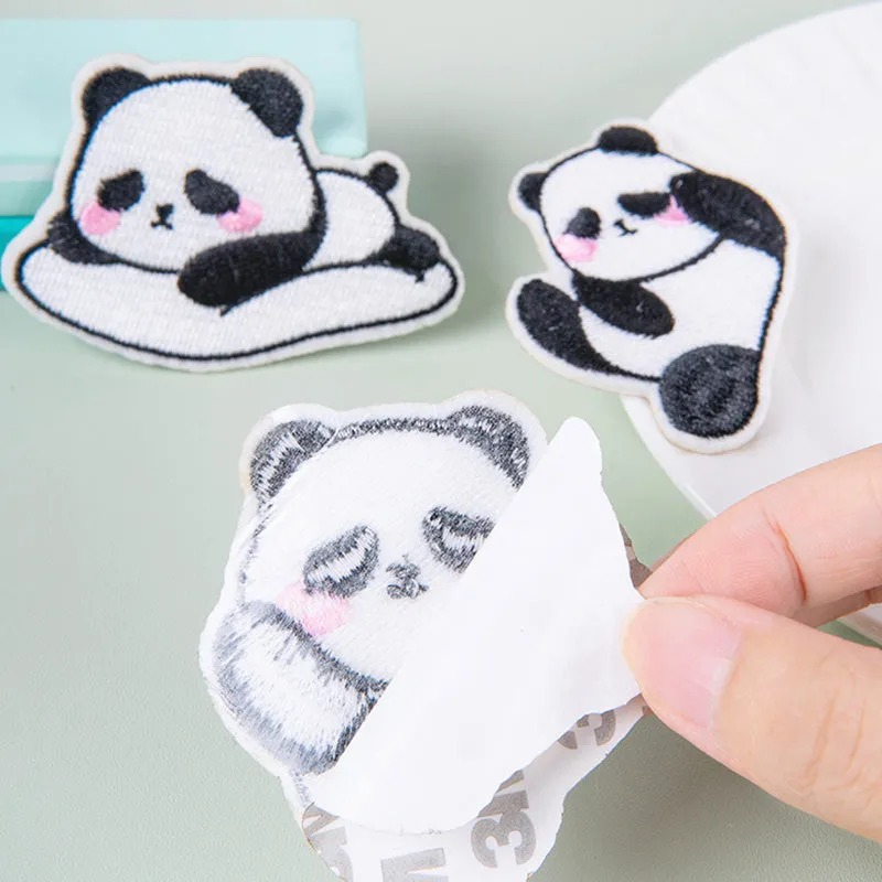 Cartoon Panda Embroidered Patch