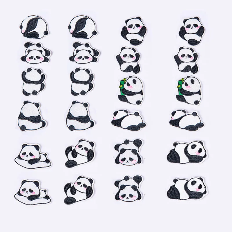 Cartoon Panda Embroidered Patch