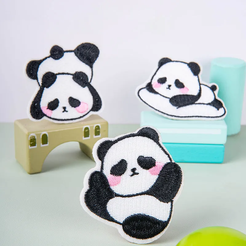Cartoon Panda Embroidered Patch
