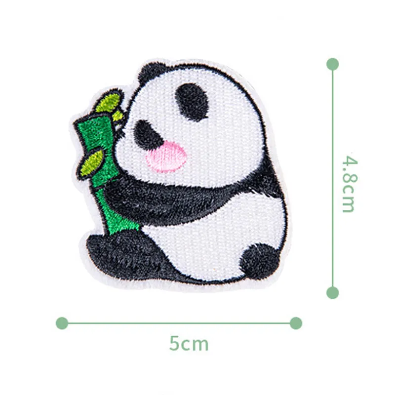 Cartoon Panda Embroidered Patch