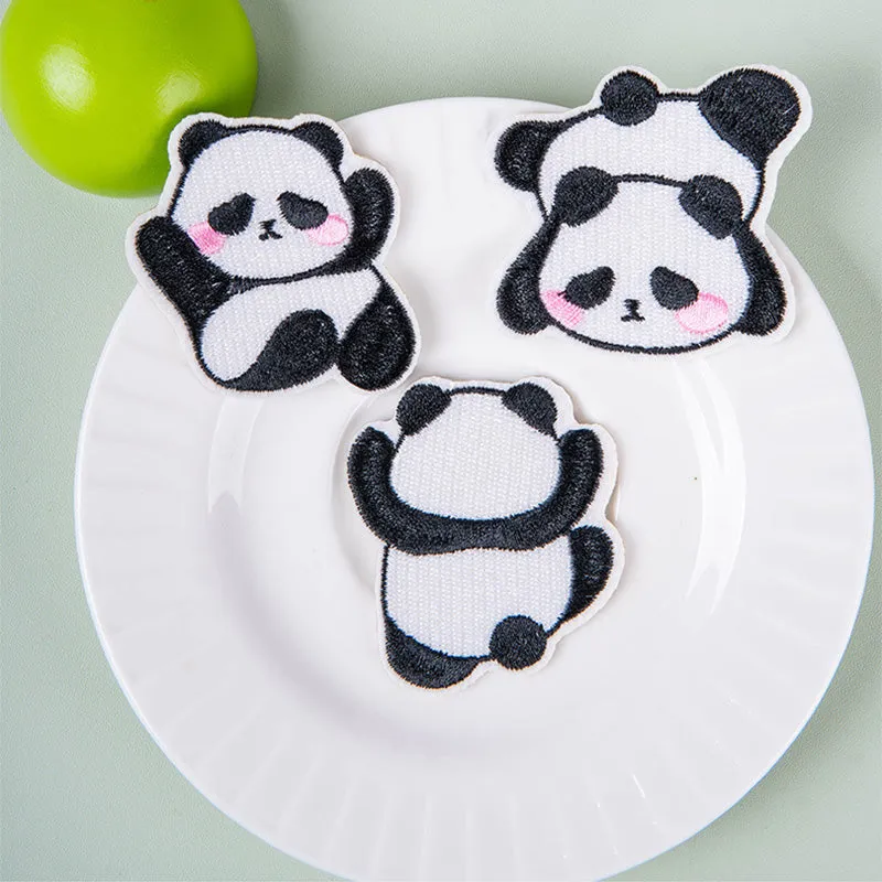 Cartoon Panda Embroidered Patch