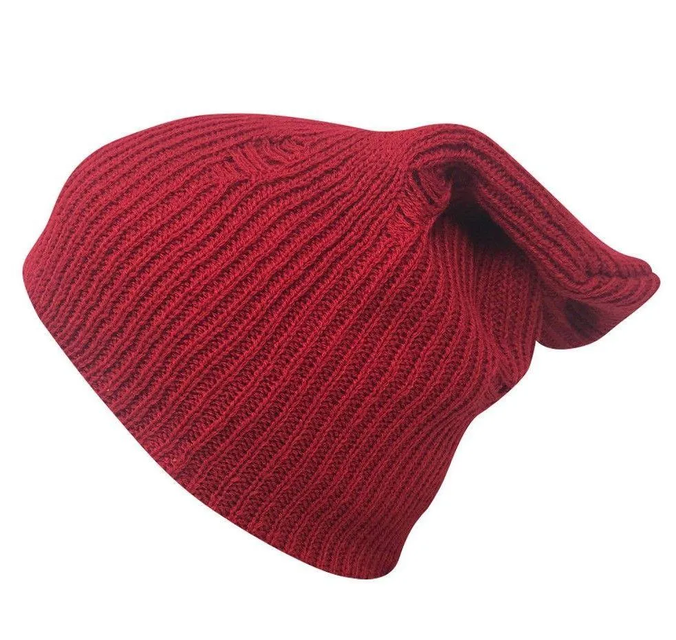 Casaba Winter Beanies Vintage Ripped Double Layer Slouch Caps Hats Men Women