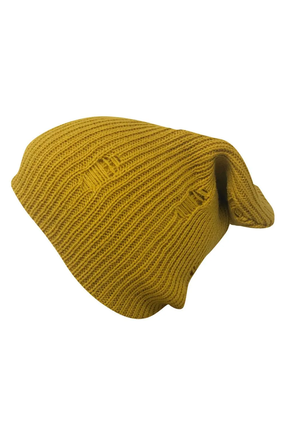 Casaba Winter Beanies Vintage Ripped Double Layer Slouch Caps Hats Men Women