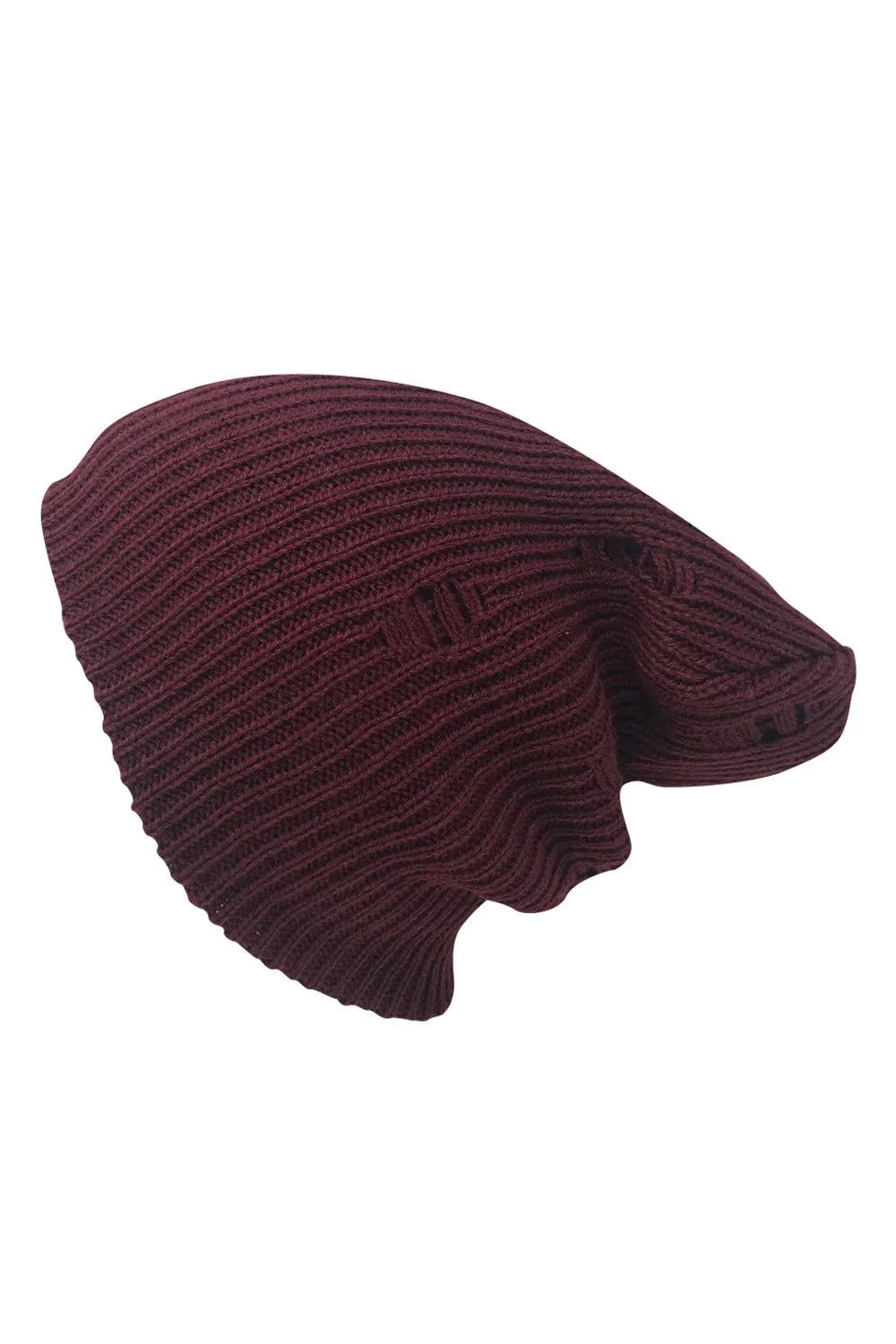 Casaba Winter Beanies Vintage Ripped Double Layer Slouch Caps Hats Men Women