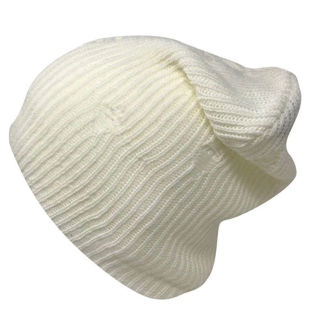 Casaba Winter Beanies Vintage Ripped Double Layer Slouch Caps Hats Men Women
