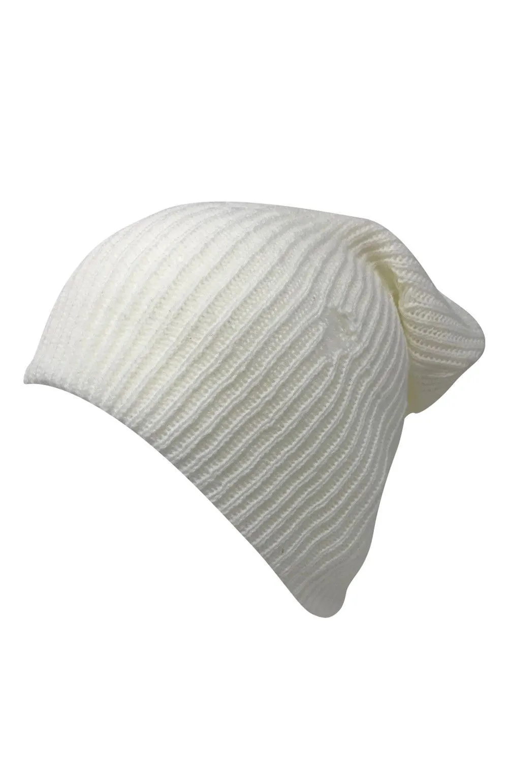 Casaba Winter Beanies Vintage Ripped Double Layer Slouch Caps Hats Men Women