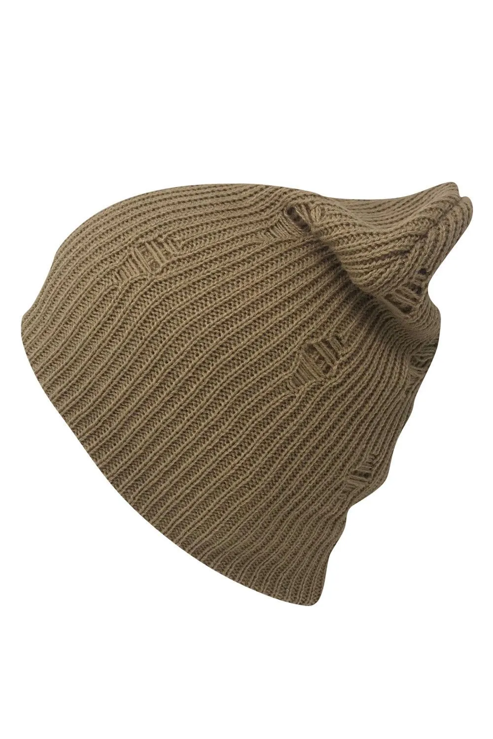 Casaba Winter Beanies Vintage Ripped Double Layer Slouch Caps Hats Men Women