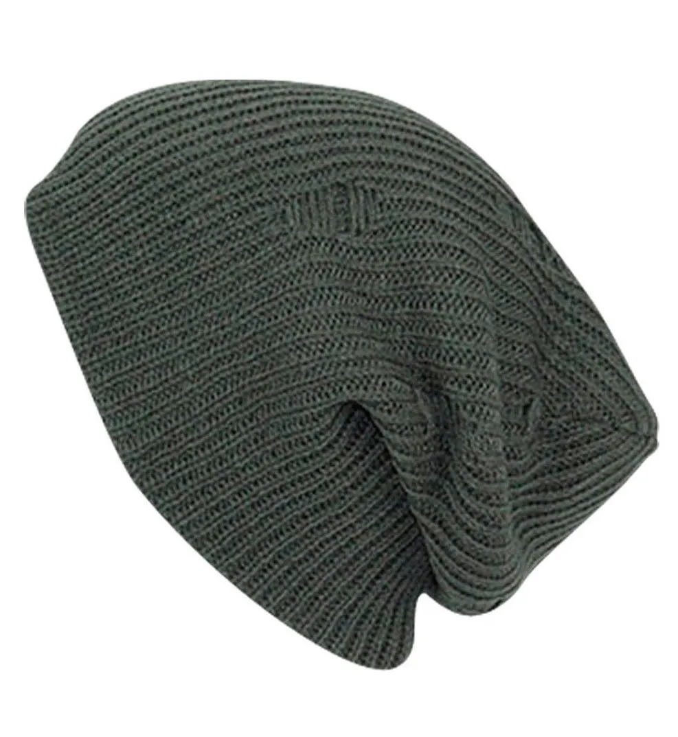 Casaba Winter Beanies Vintage Ripped Double Layer Slouch Caps Hats Men Women