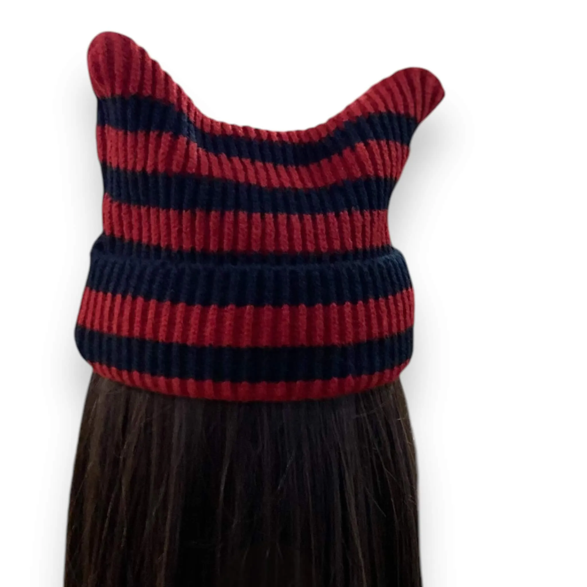 Cat Ear Striped Knitted Beanies