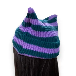 Cat Ear Striped Knitted Beanies