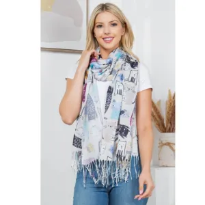Cat Print Scarf