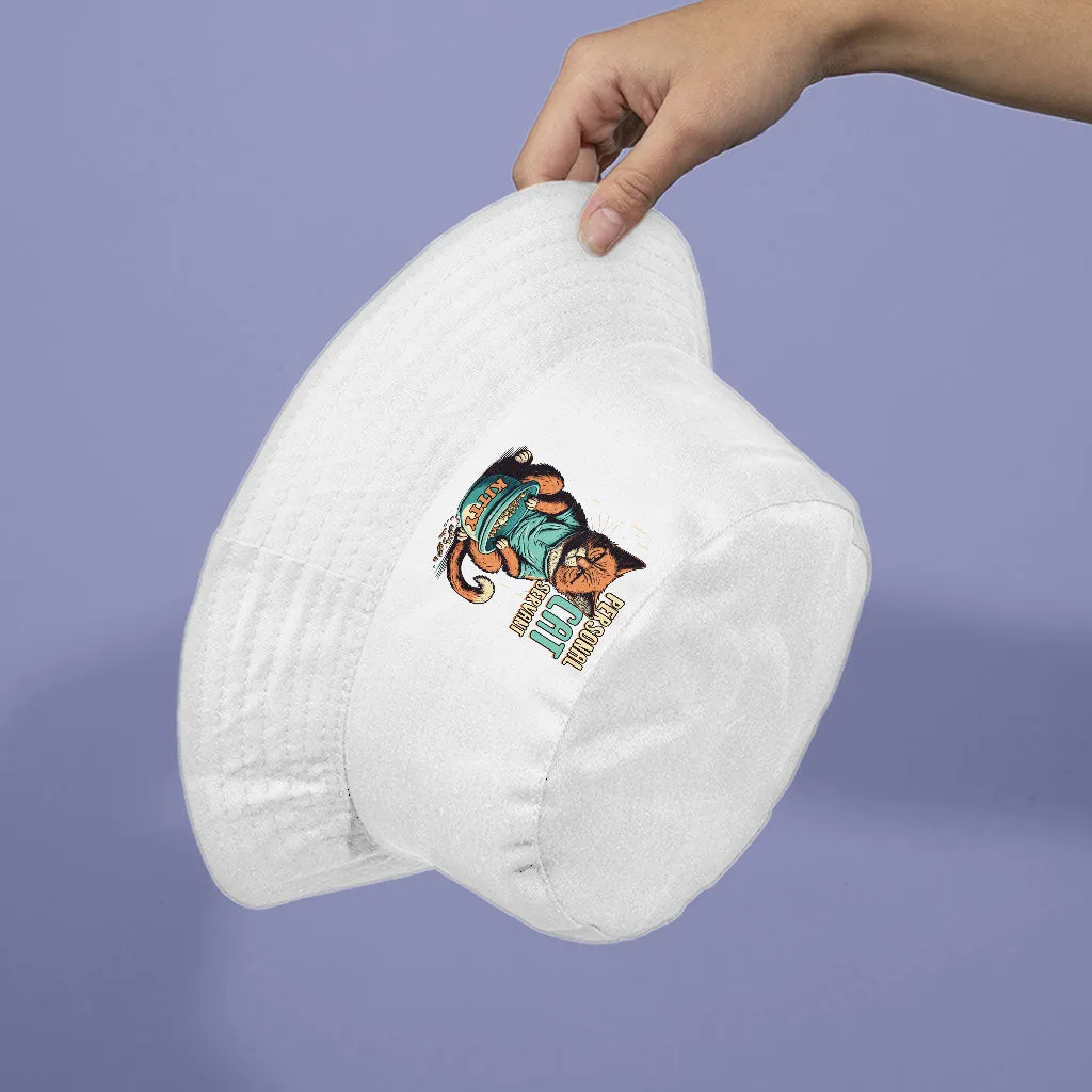 Cat Servant Bucket Hat - Funny Animal Hat - Trendy Bucket Hat