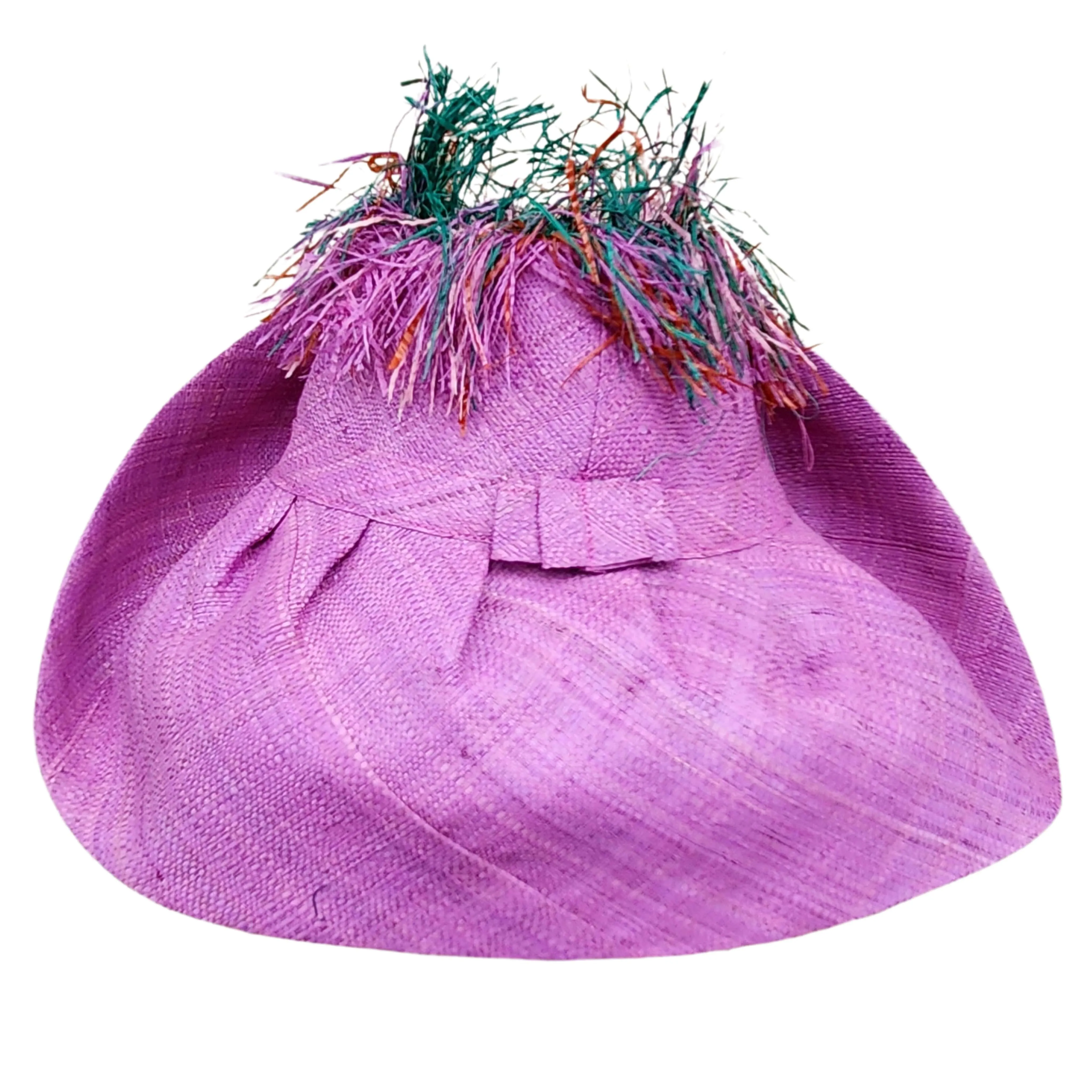 Chéckina: Madagascar Big Brim Crown Out Raffia Sun Hat