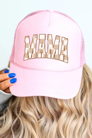 Checkerboard Mama Otto Soft Pink Foam Front Trucker Hat
