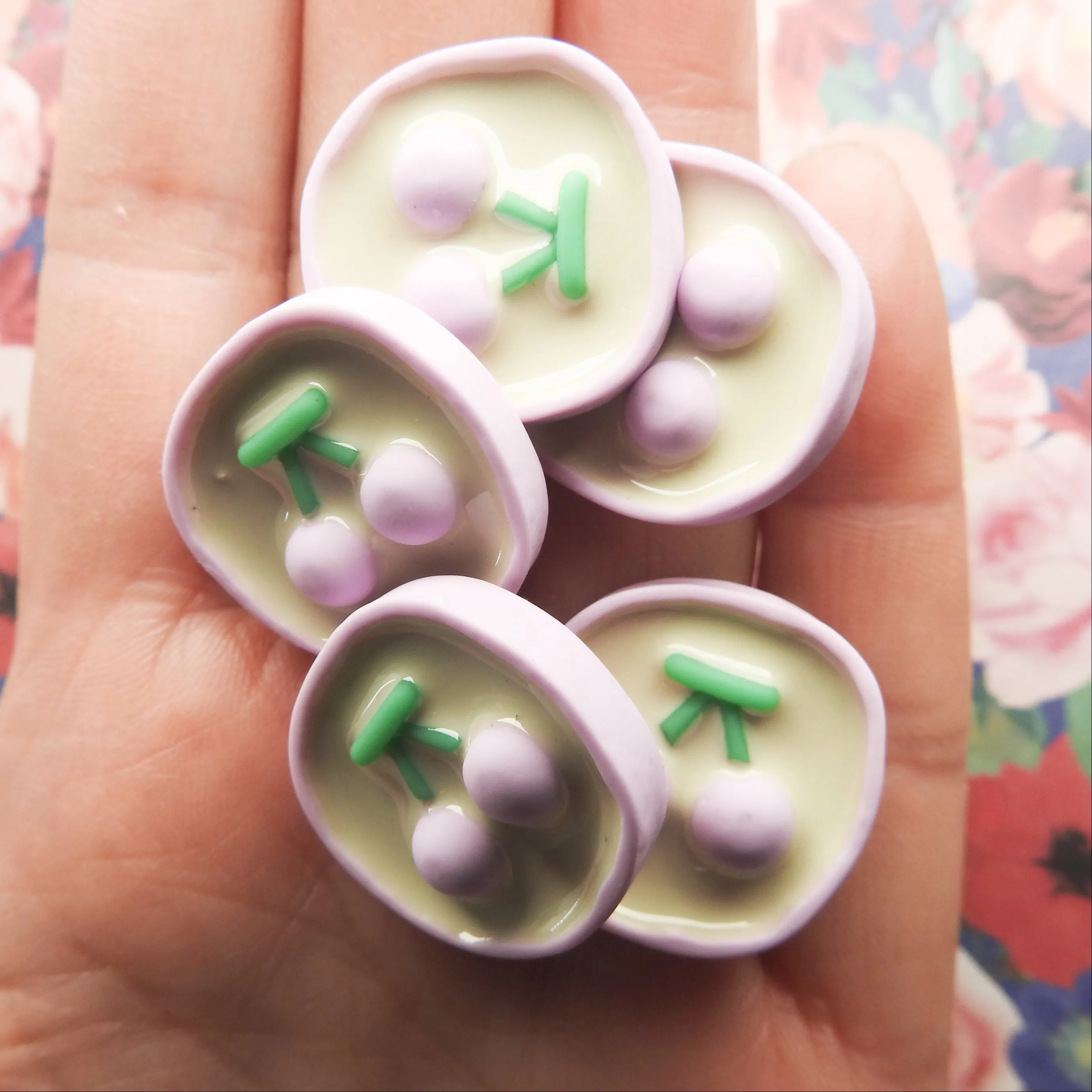 Cherry Design Ornate Buttons
