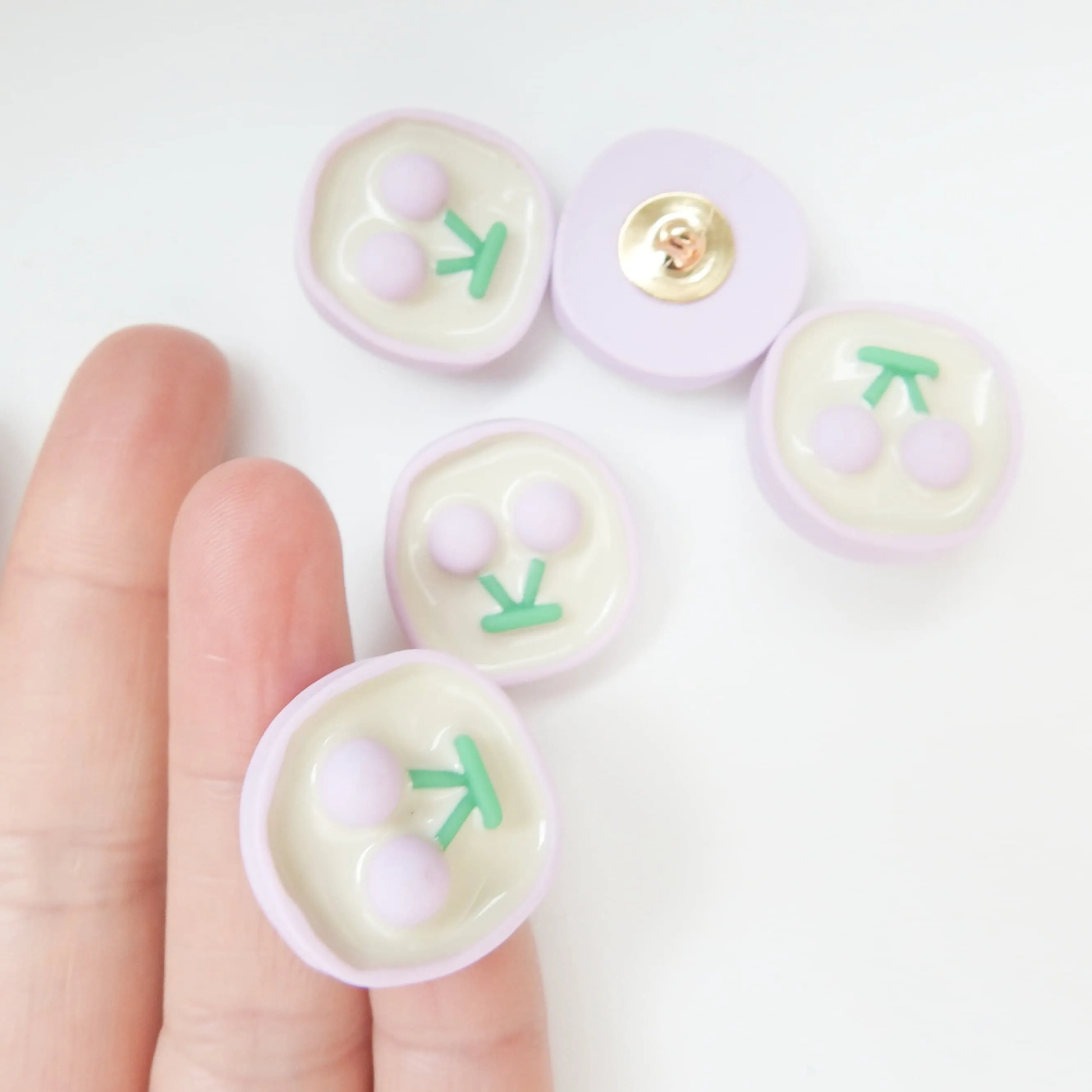 Cherry Design Ornate Buttons