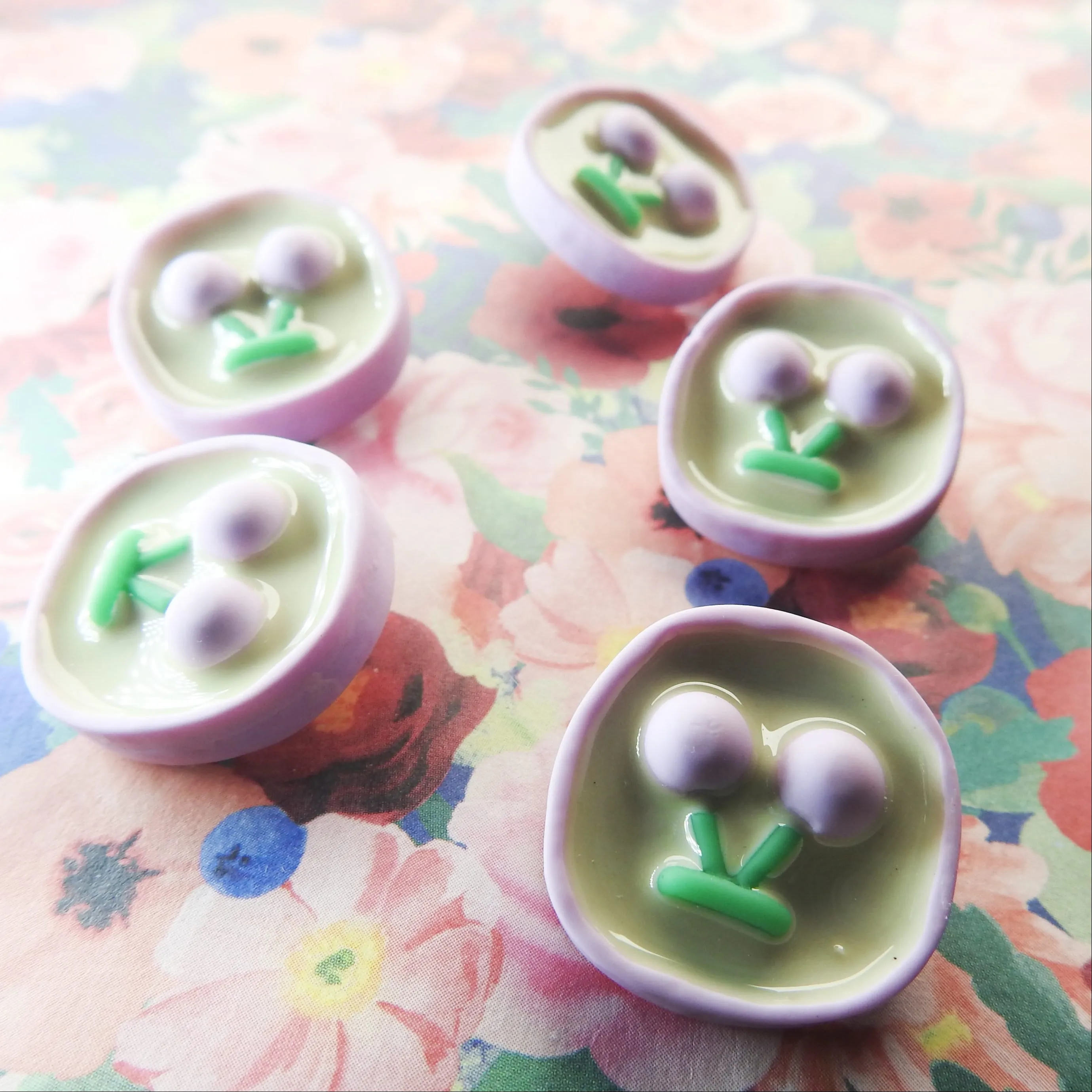 Cherry Design Ornate Buttons