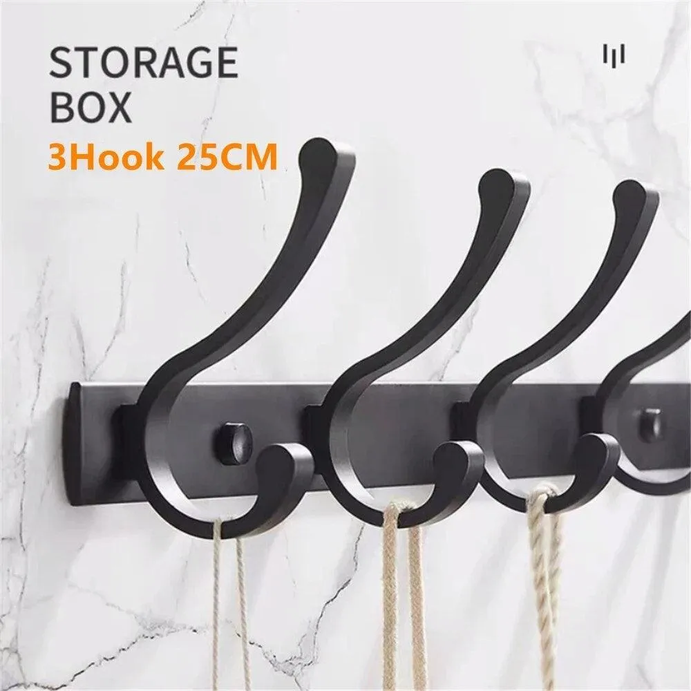 Chic Wall-Mounted Storage Organizer with Hooks and Shelf - Sleek Home Organization Solution
