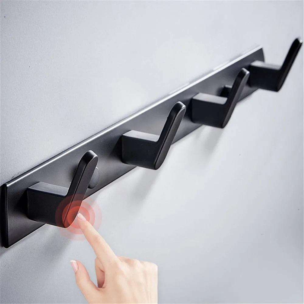 Chic Wall-Mounted Storage Organizer with Hooks and Shelf - Sleek Home Organization Solution