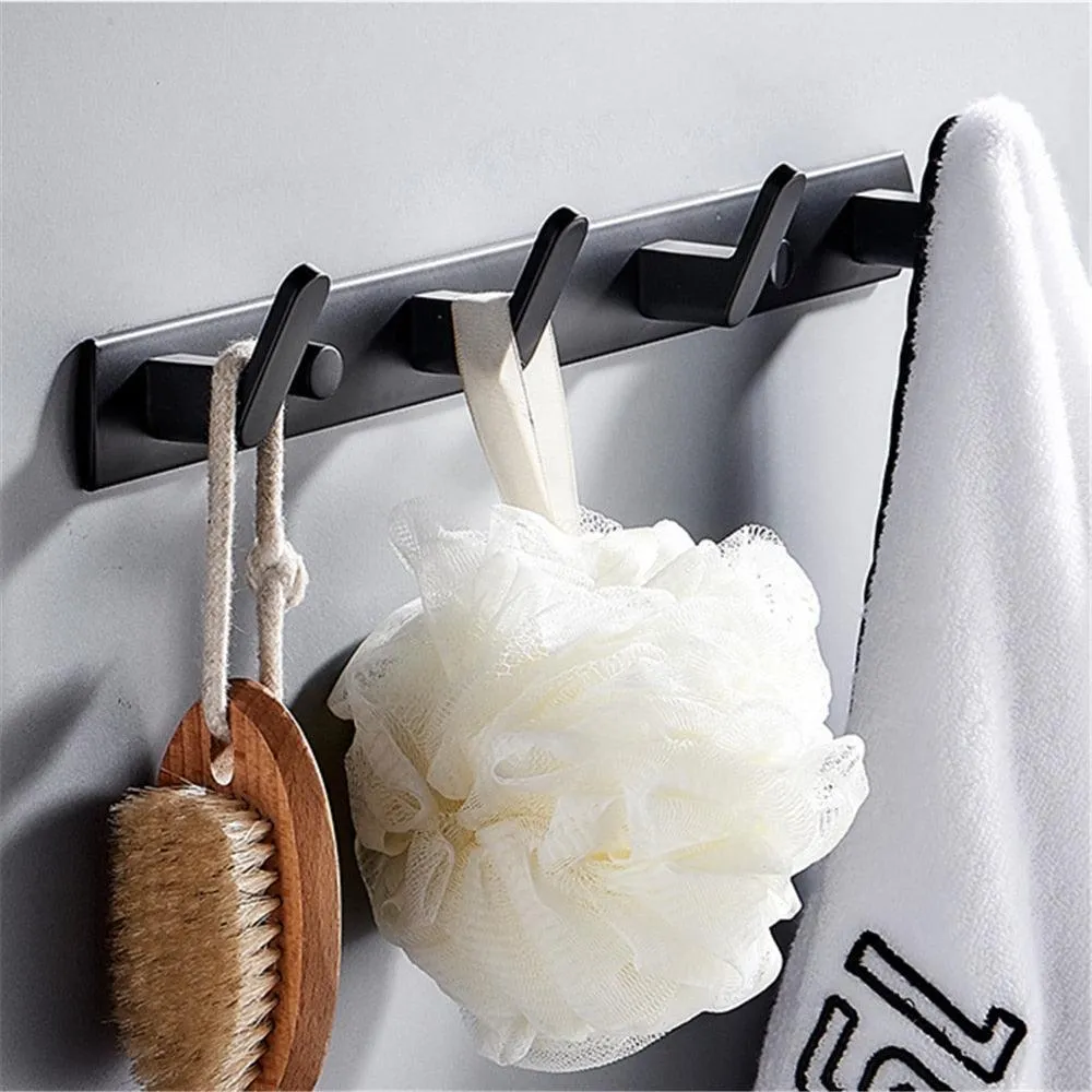 Chic Wall-Mounted Storage Organizer with Hooks and Shelf - Sleek Home Organization Solution