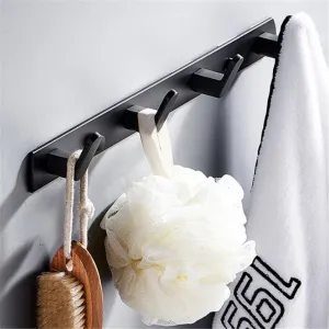 Chic Wall-Mounted Storage Organizer with Hooks and Shelf - Sleek Home Organization Solution