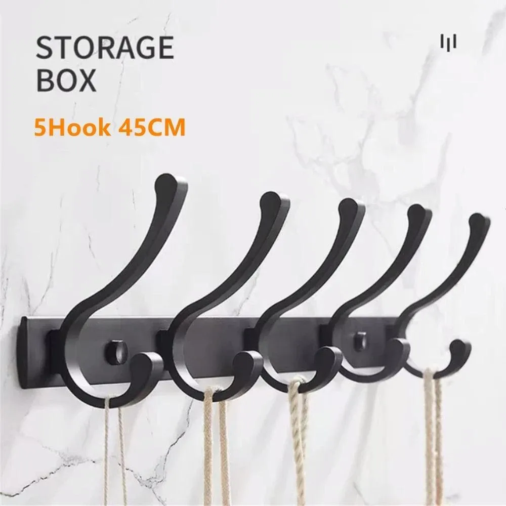 Chic Wall-Mounted Storage Organizer with Hooks and Shelf - Sleek Home Organization Solution