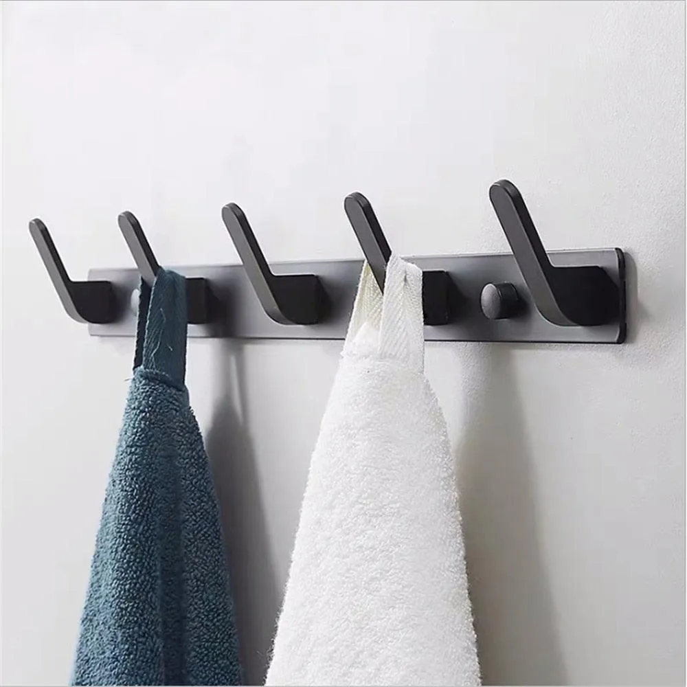 Chic Wall-Mounted Storage Organizer with Hooks and Shelf - Sleek Home Organization Solution