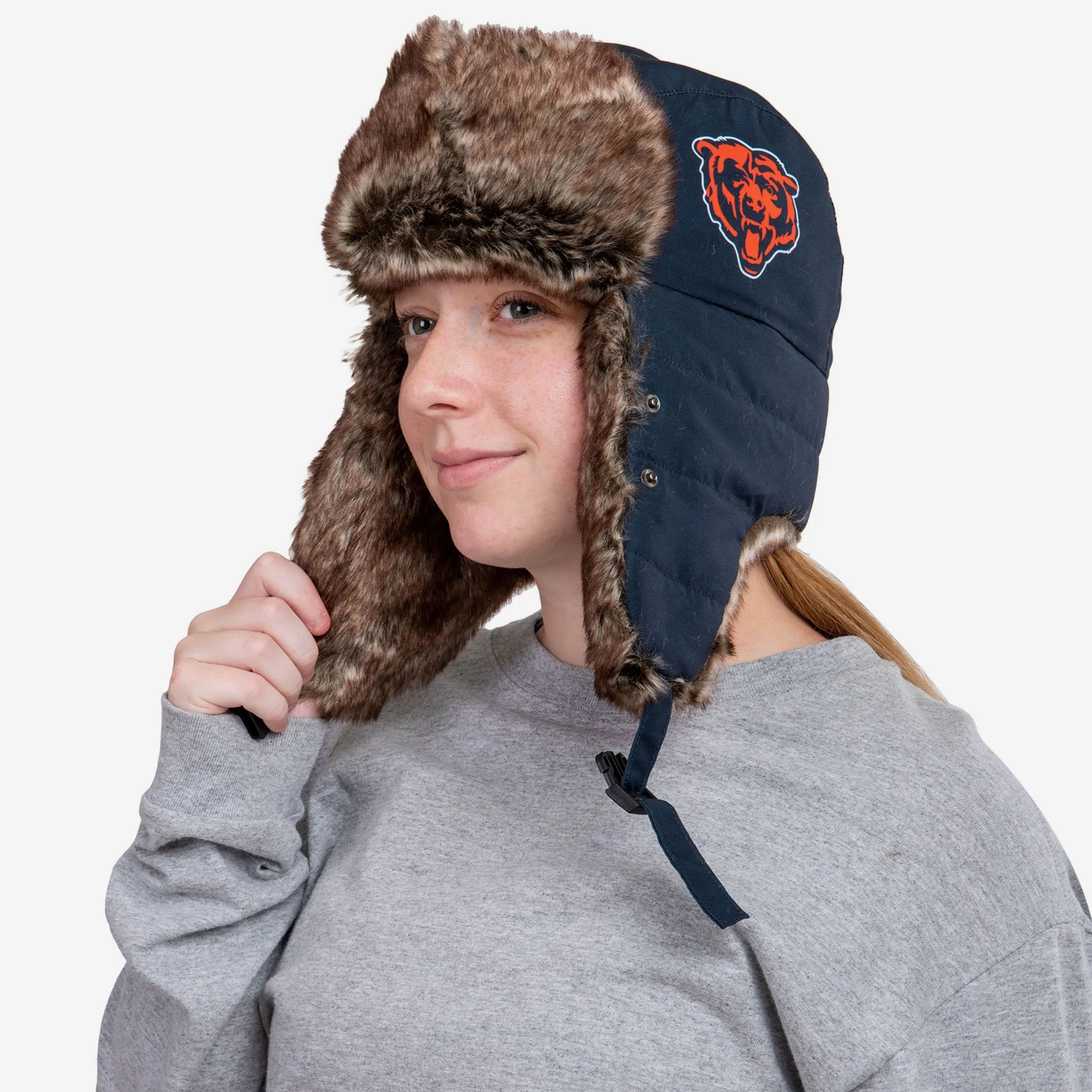 Chicago Bears Big Logo Trapper Hat With Face Cover