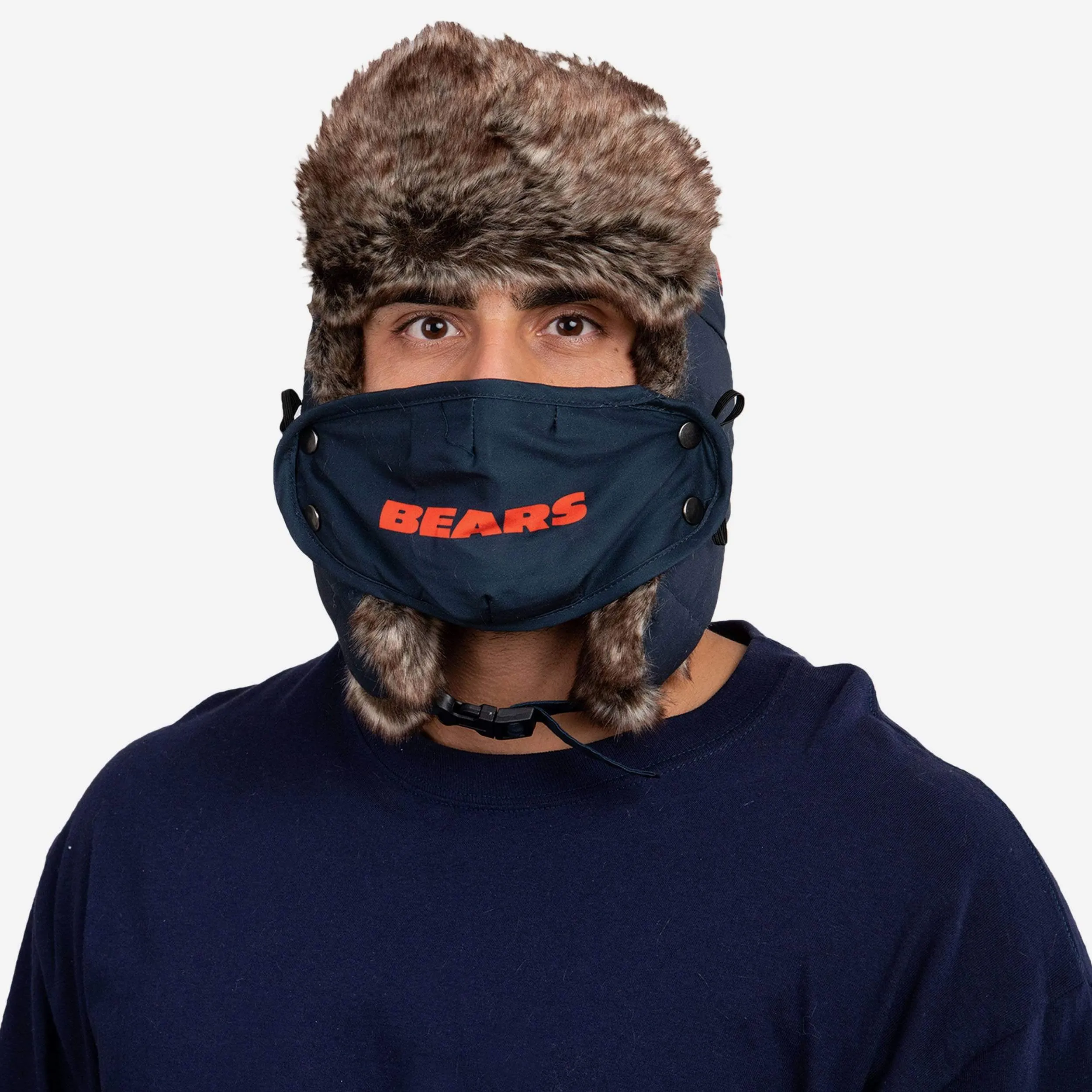 Chicago Bears Big Logo Trapper Hat With Face Cover