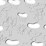 Children Radiator Cabinet Cover with Funky CLOUDS design for Kids Bedroom Nursery Playroom