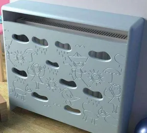 Children Radiator Cabinet Cover with Funky CLOUDS design for Kids Bedroom Nursery Playroom
