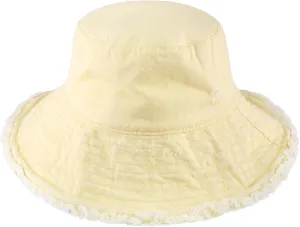 CHOK.LIDS Frayed Bucket Hats for Women Men Unisex Trendy Washed Cotton Floppy Wide Brim Boonie Outdoor Summer Beach Headwear