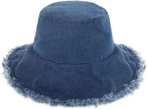 CHOK.LIDS Frayed Bucket Hats for Women Men Unisex Trendy Washed Cotton Floppy Wide Brim Boonie Outdoor Summer Beach Headwear