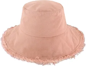 CHOK.LIDS Frayed Bucket Hats for Women Men Unisex Trendy Washed Cotton Floppy Wide Brim Boonie Outdoor Summer Beach Headwear