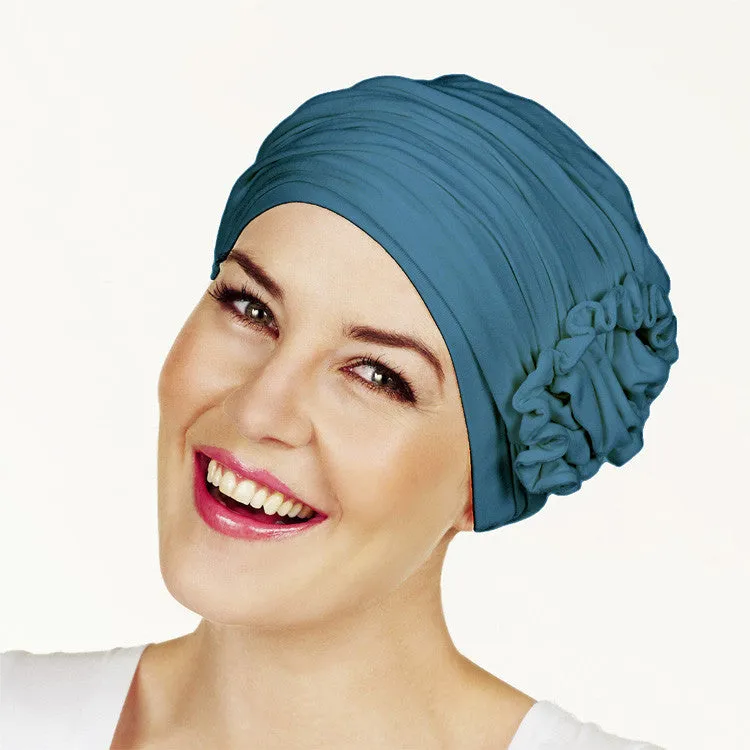 Christine Lotus Turban -Ocean Blue