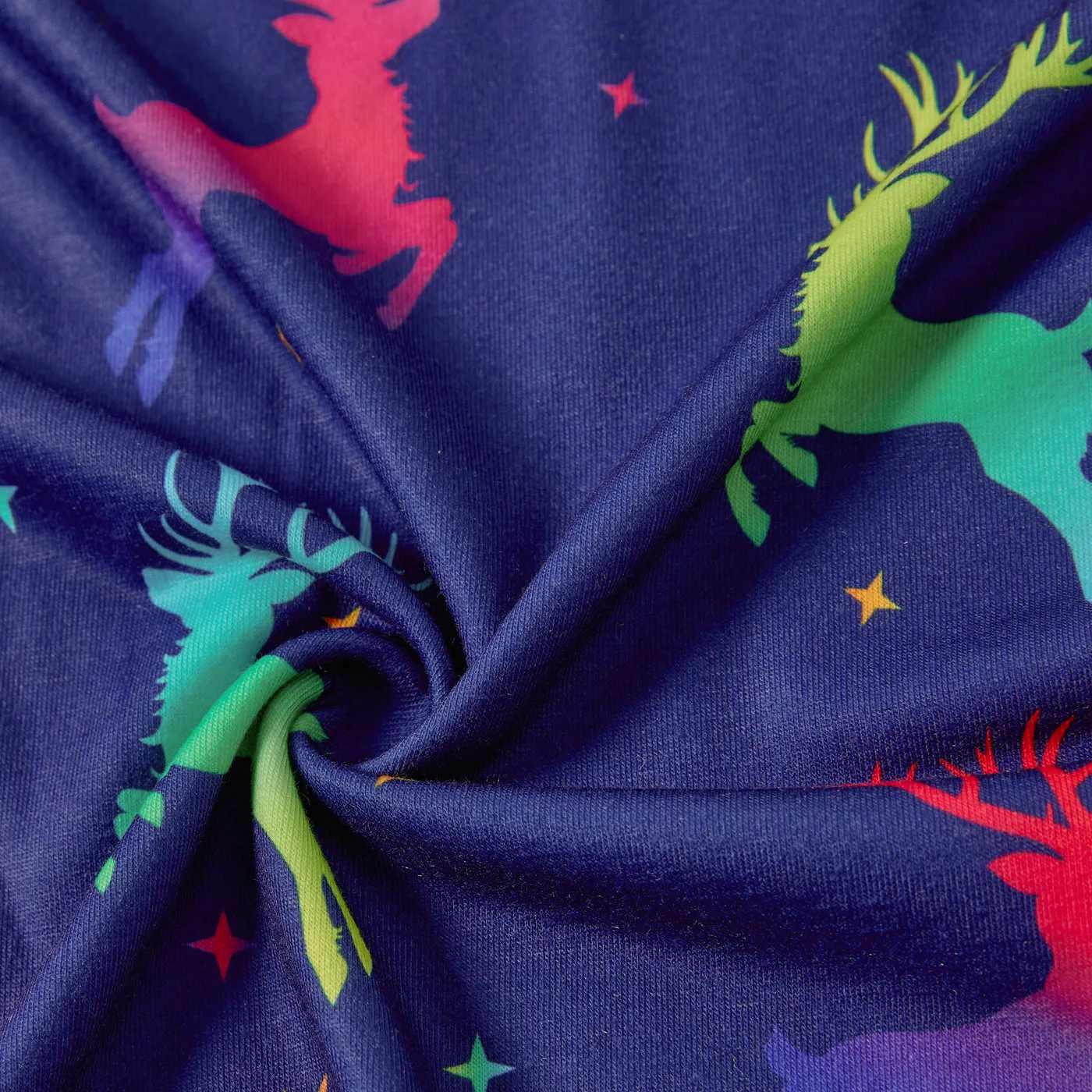 Christmas Allover Reindeer Print Family Matching Pajamas Sets (Flame Resistant)
