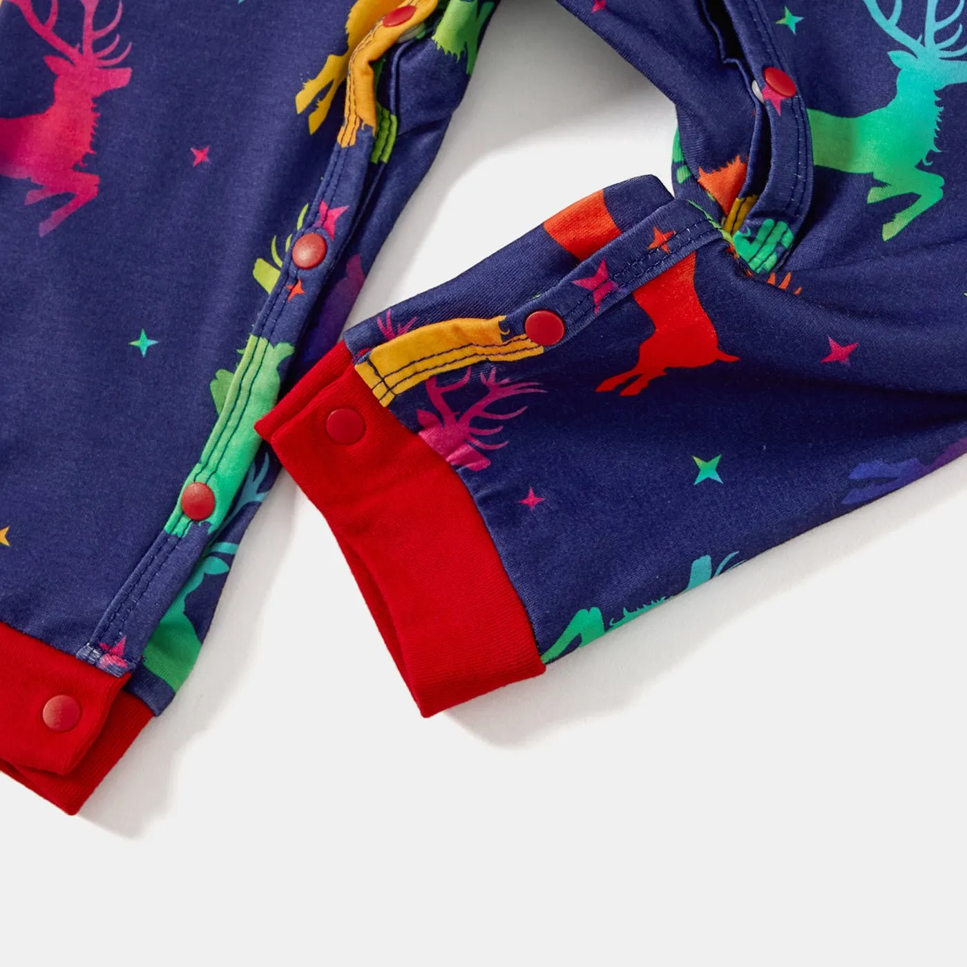 Christmas Allover Reindeer Print Family Matching Pajamas Sets (Flame Resistant)