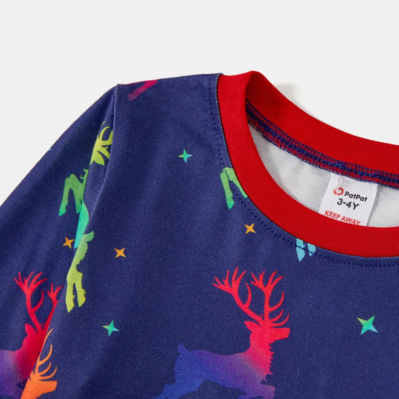 Christmas Allover Reindeer Print Family Matching Pajamas Sets (Flame Resistant)