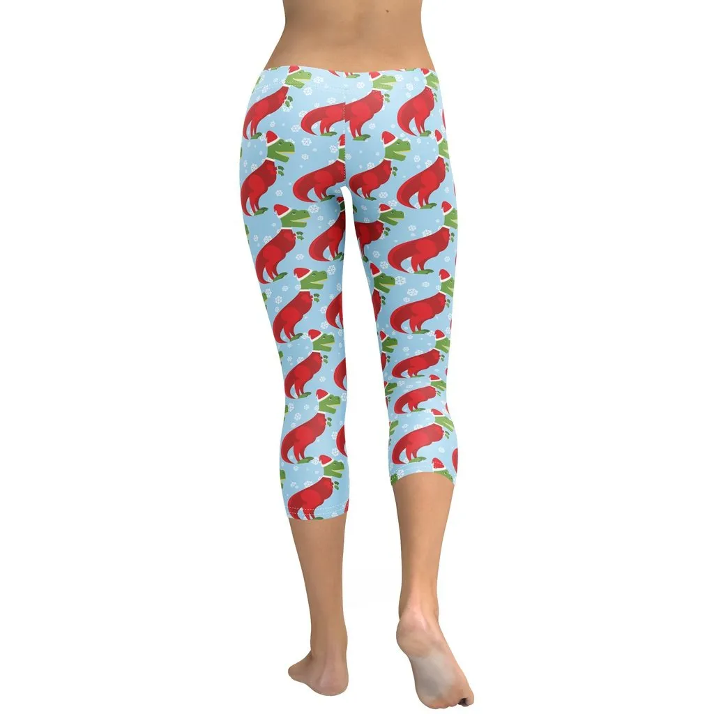 Christmassy Dinosaurs Capris