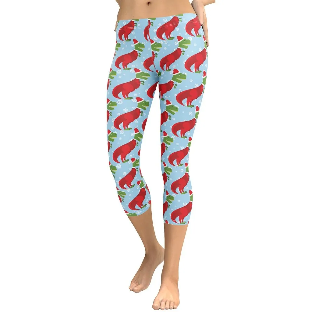 Christmassy Dinosaurs Capris
