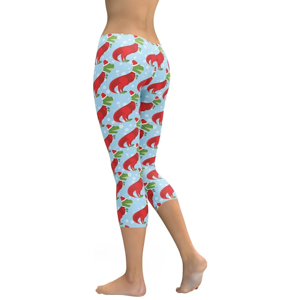 Christmassy Dinosaurs Capris