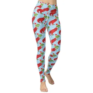 Christmassy Dinosaurs Yoga Leggings
